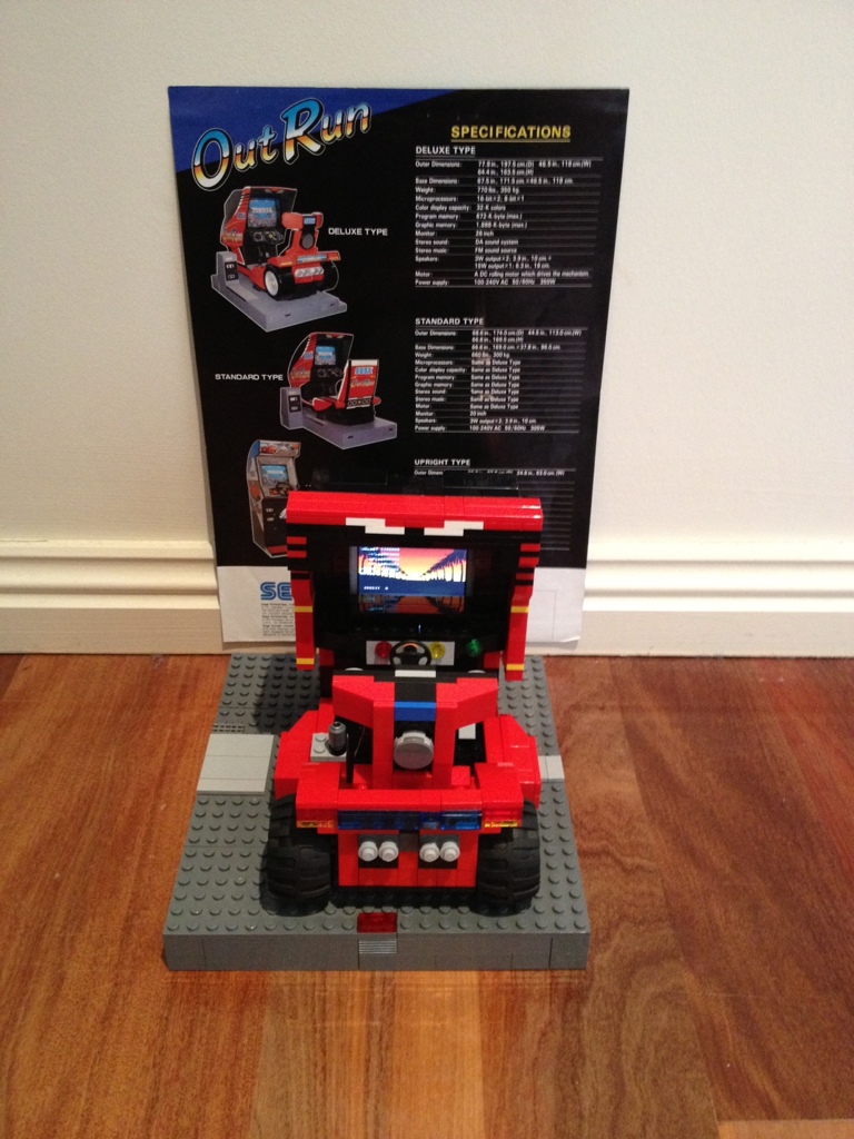 You Will Love This Outrun Arcade Cabinet Made Of Lego That Damn